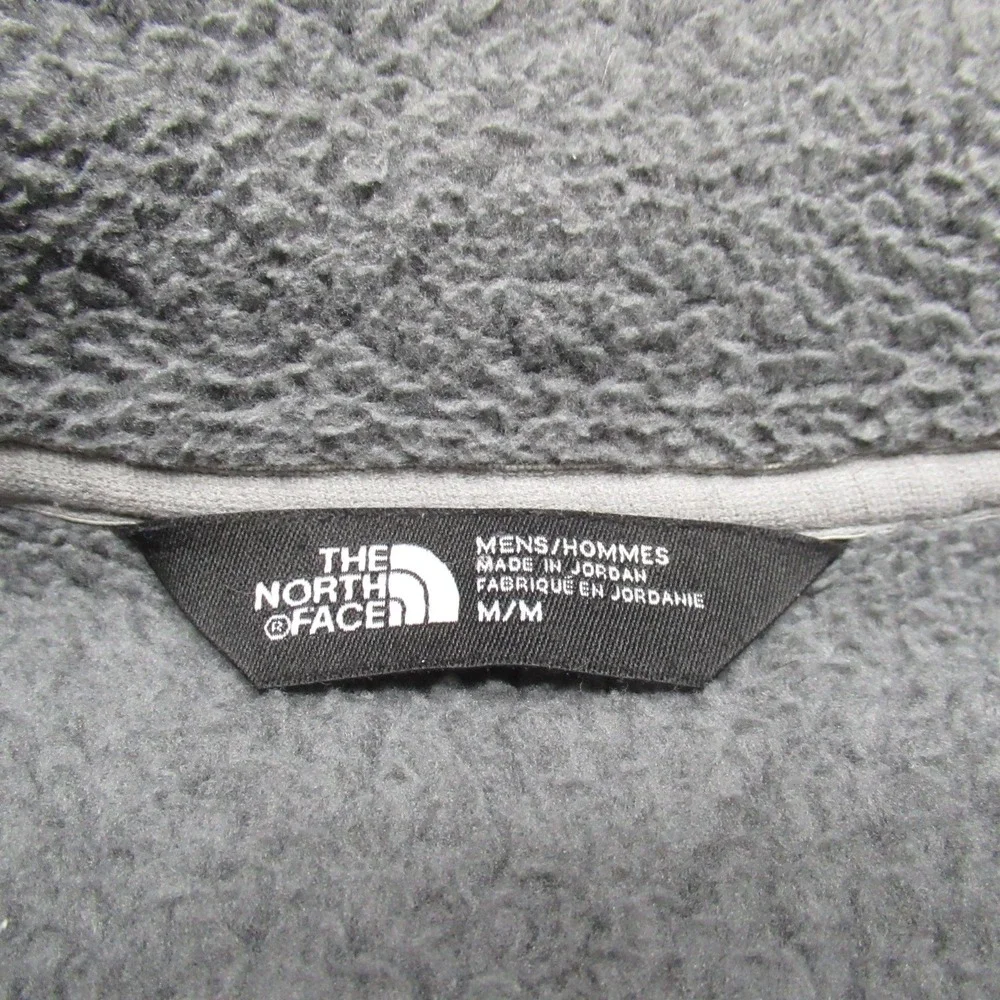 North Face Sweater Men Medium Gray Gordon Lyons Pullover Fleece Knit Heavyweight